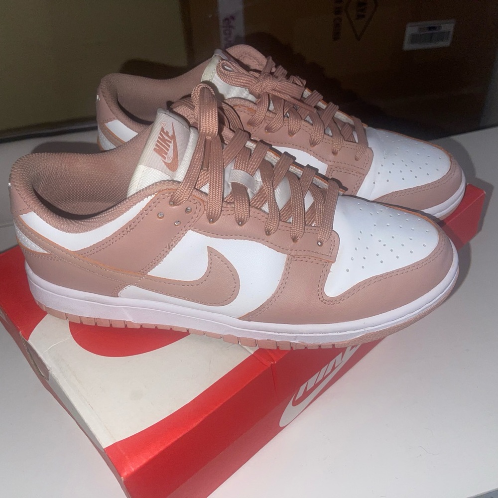 White/ Rose whisper Nike Low Dunks